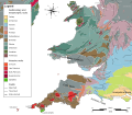 Geologic map of SW England and Wales